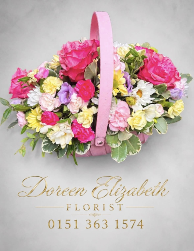 Bright beauty - A gift basket containing mixed flowers held in floral foam to maintain freshness , its a perfect way to brighten somebody's day!